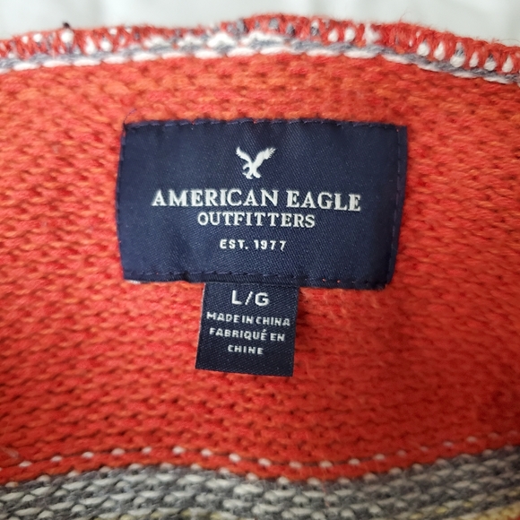 American Eagle Hoodie, Large, Orange, Tan, & Blue - Picture 8 of 9